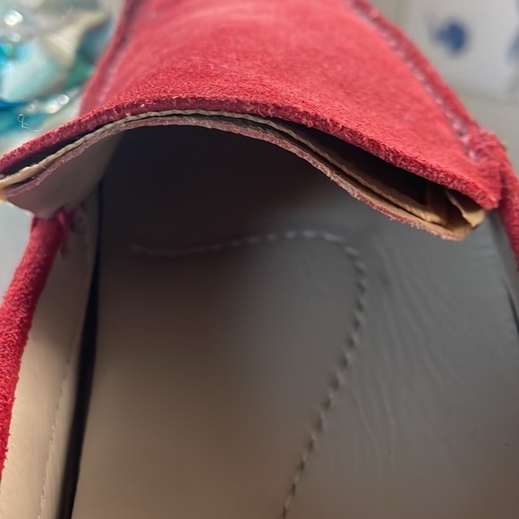 BOSS Red Suede Driving Loafers Men Size 7.5 - Picture 6 of 9